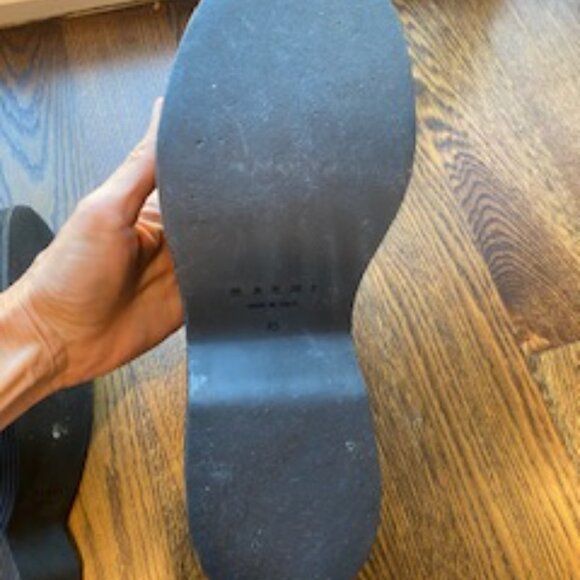 Brand New Marni Black Leather Combat Boots sz US 12 - Picture 10 of 12